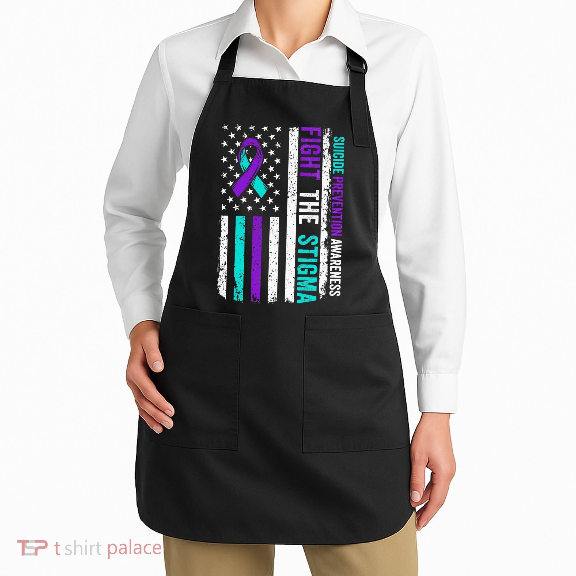 Suicide Prevention Support Fight Stigma Suicide Awareness Apron