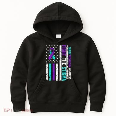 Suicide Prevention Support Fight Stigma Suicide Awareness Kids Hoodie