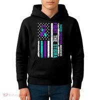 Suicide Prevention Support Fight Stigma Suicide Awareness Kids Hoodie thumb 4