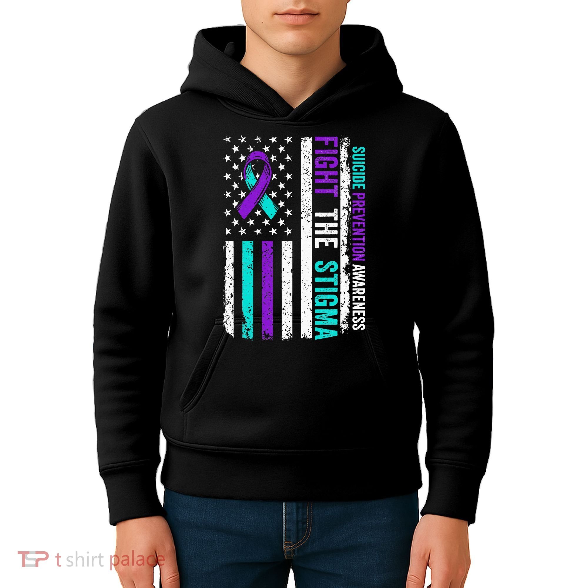 Suicide Prevention Support Fight Stigma Suicide Awareness Kids Hoodie