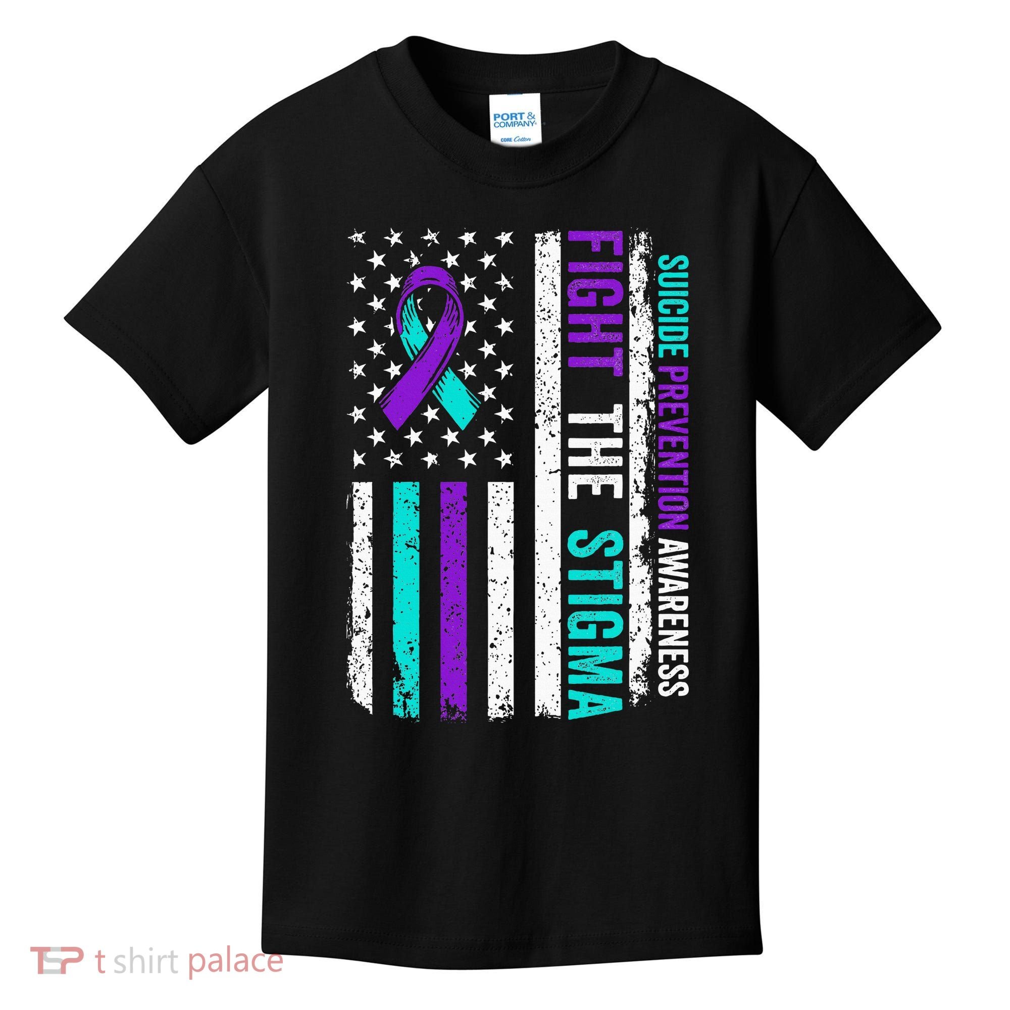Suicide Prevention Support Fight Stigma Suicide Awareness Kids T-Shirt