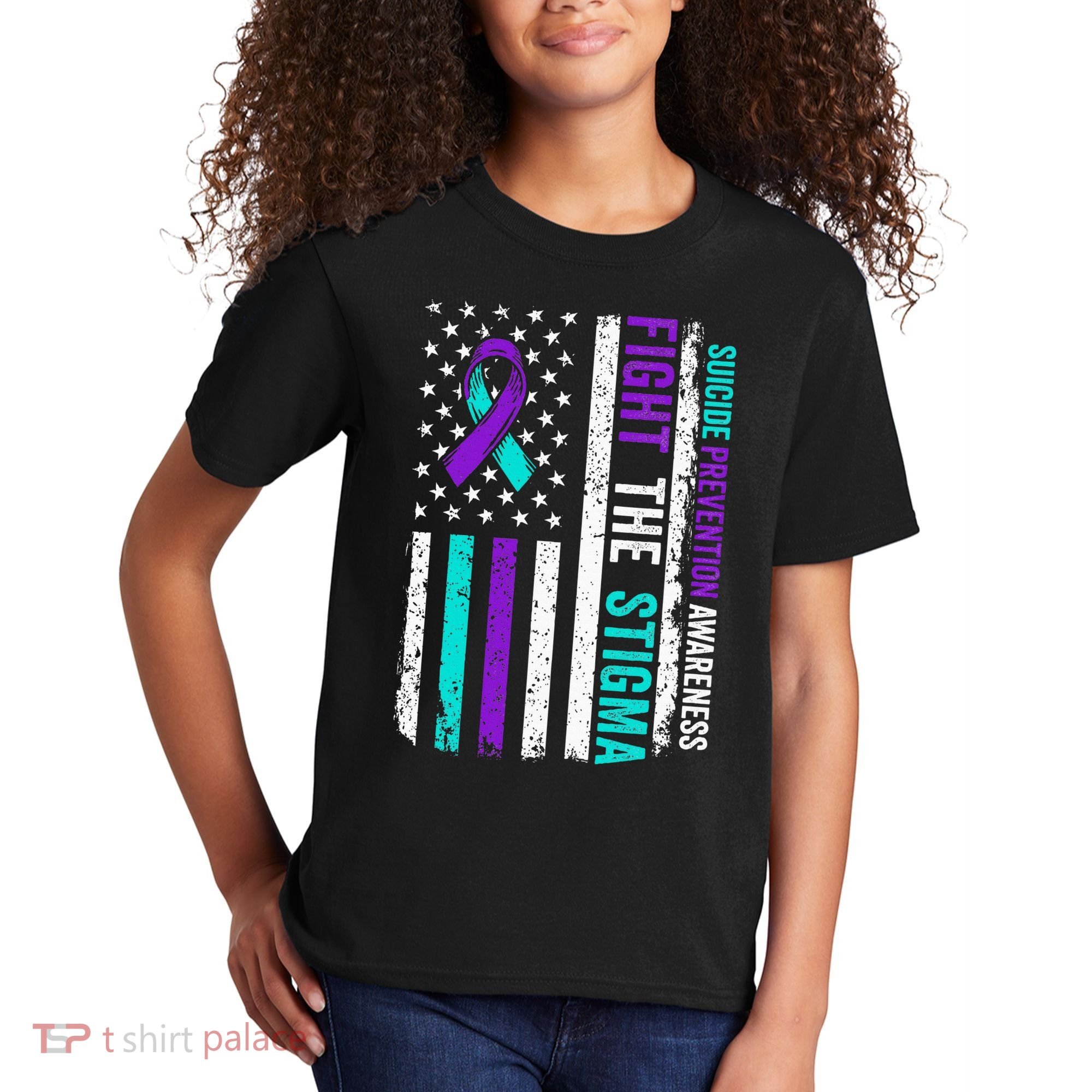 Suicide Prevention Support Fight Stigma Suicide Awareness Kids T-Shirt