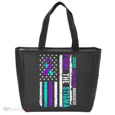 Suicide Prevention Support Fight Stigma Suicide Awareness Tote Bag