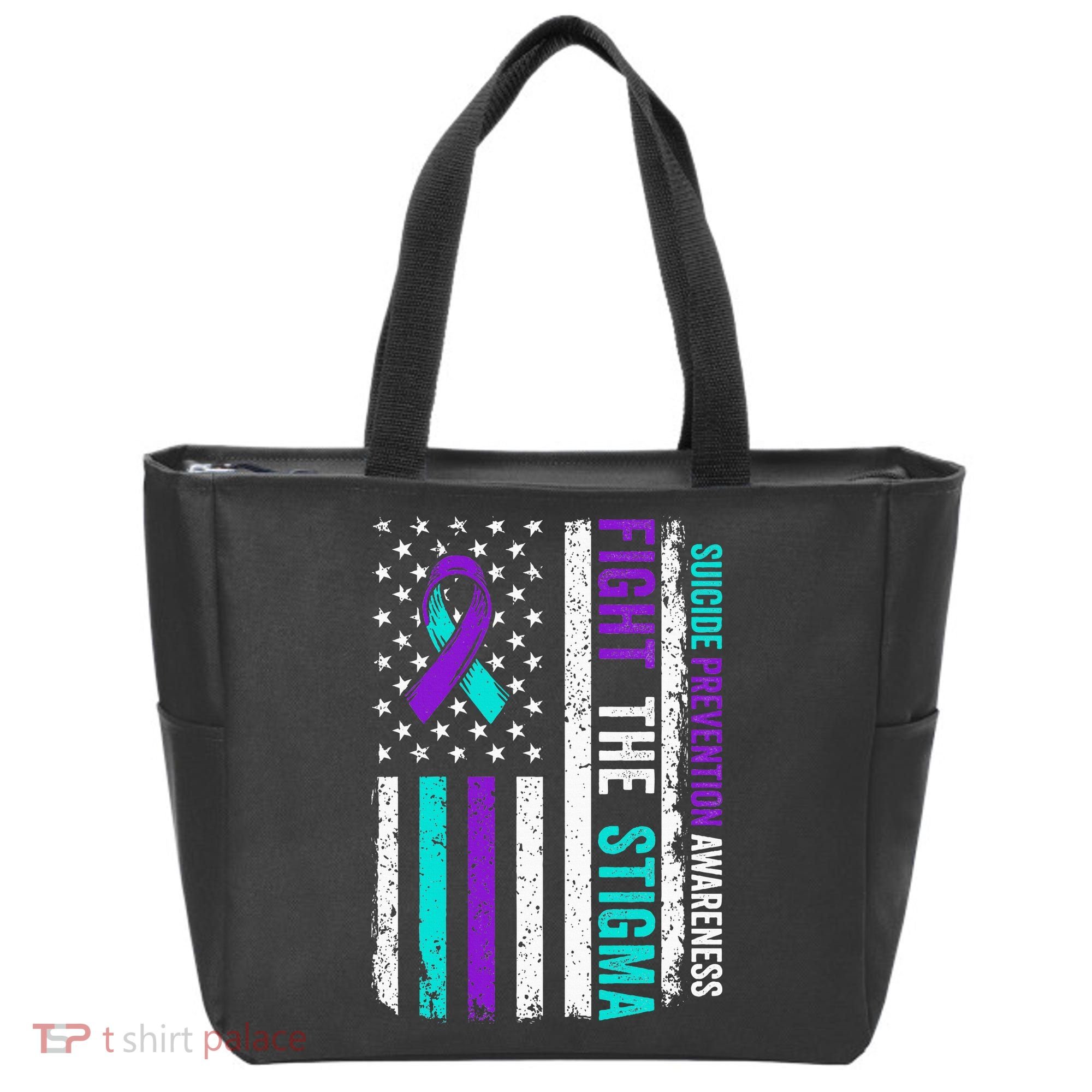 Suicide Prevention Support Fight Stigma Suicide Awareness Tote Bag