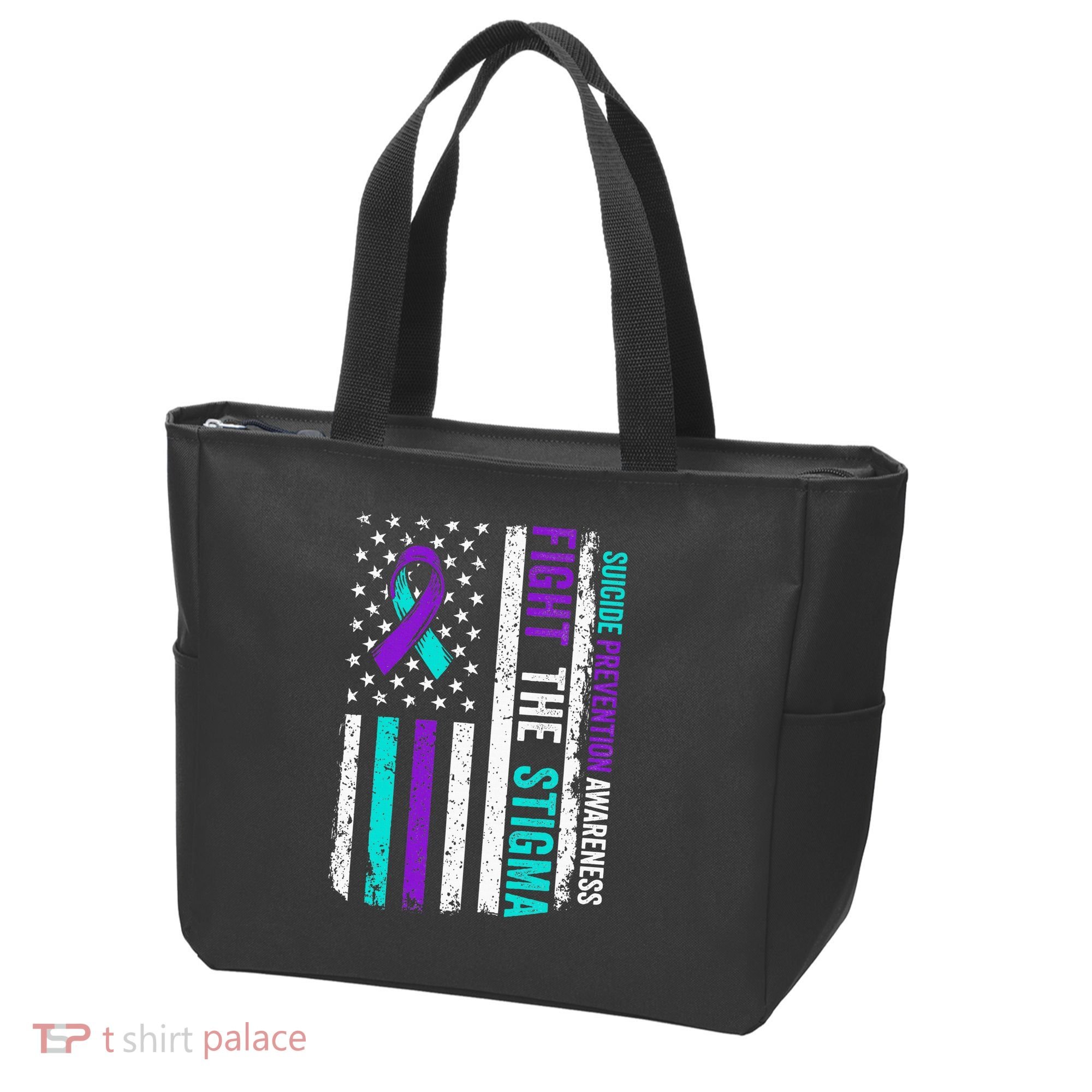 Suicide Prevention Support Fight Stigma Suicide Awareness Tote Bag