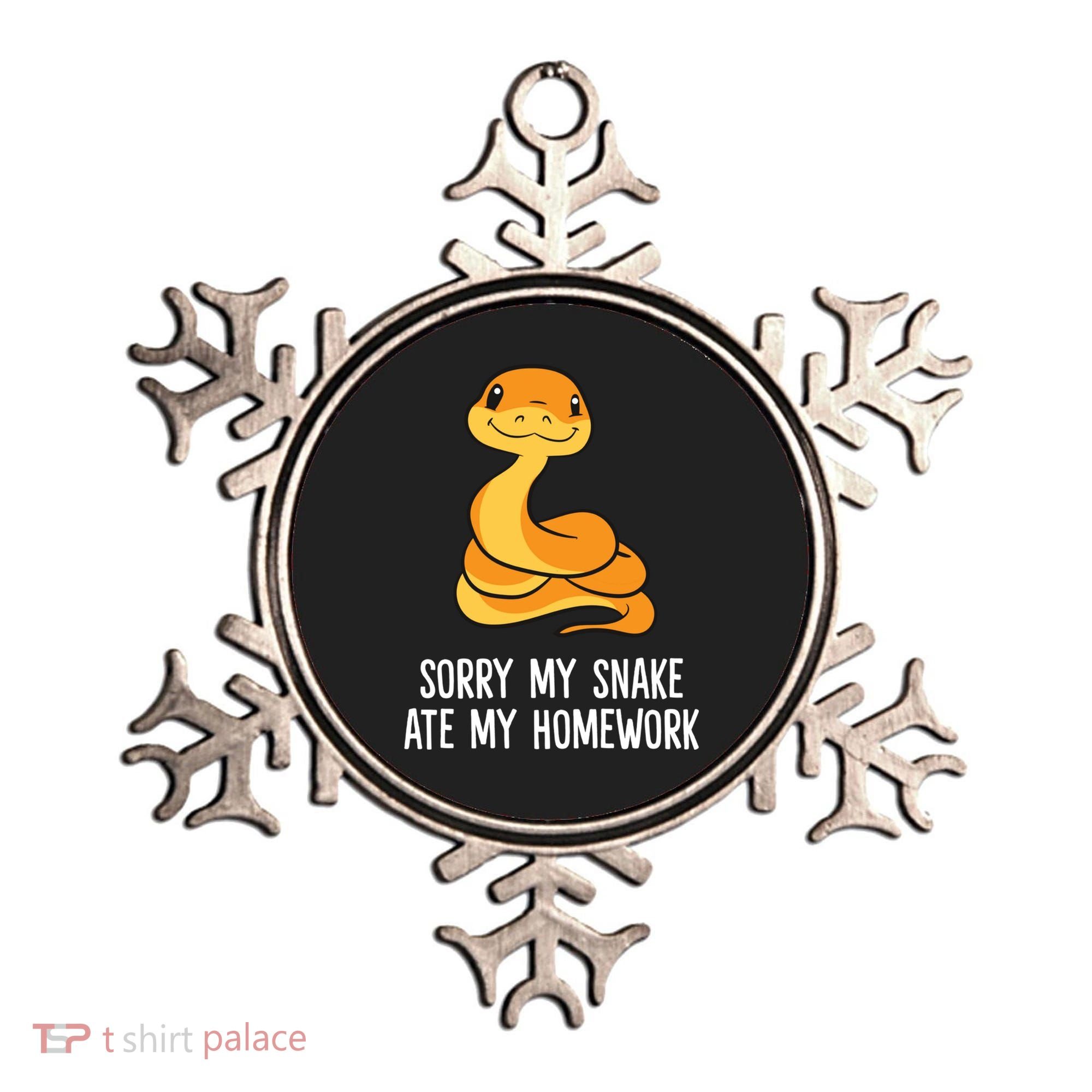 Snake Pet School Sorry, My Snake Ate Homework Ornament