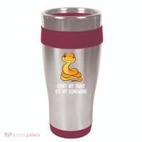 Snake Pet School Sorry, My Snake Ate Homework 16oz Travel Tumbler thumb 0