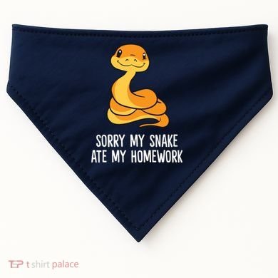 Snake Pet School Sorry, My Snake Ate Homework USA-Made Doggie Bandana