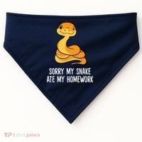 Snake Pet School Sorry, My Snake Ate Homework USA-Made Doggie Bandana thumb 0