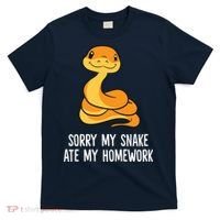 Snake Pet School Sorry, My Snake Ate Homework T-Shirt thumb 0