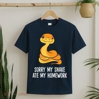 Snake Pet School Sorry, My Snake Ate Homework T-Shirt thumb 2