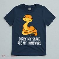 Snake Pet School Sorry, My Snake Ate Homework T-Shirt thumb 5