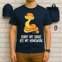 Snake Pet School Sorry, My Snake Ate Homework T-Shirt thumb 6