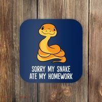 Snake Pet School Sorry, My Snake Ate Homework Coaster thumb 0