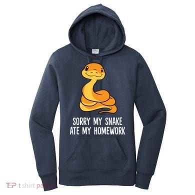 Snake Pet School Sorry, My Snake Ate Homework Women's Hoodie