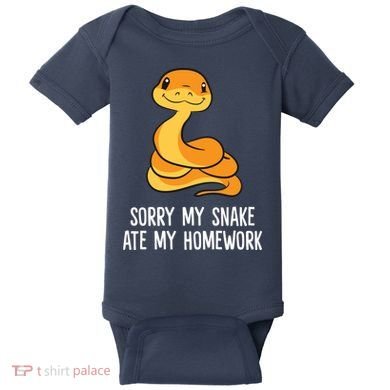 Snake Pet School Sorry, My Snake Ate Homework Baby Bodysuit