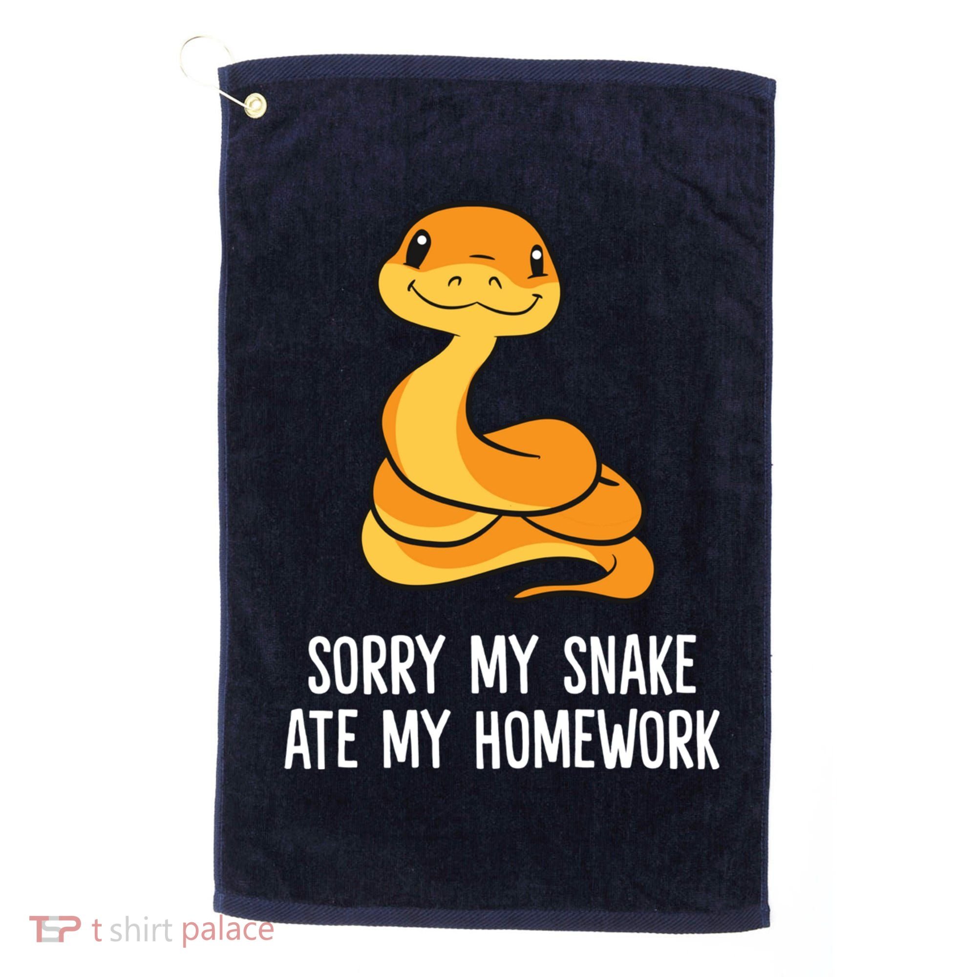 Snake Pet School Sorry, My Snake Ate Homework Golf Towel