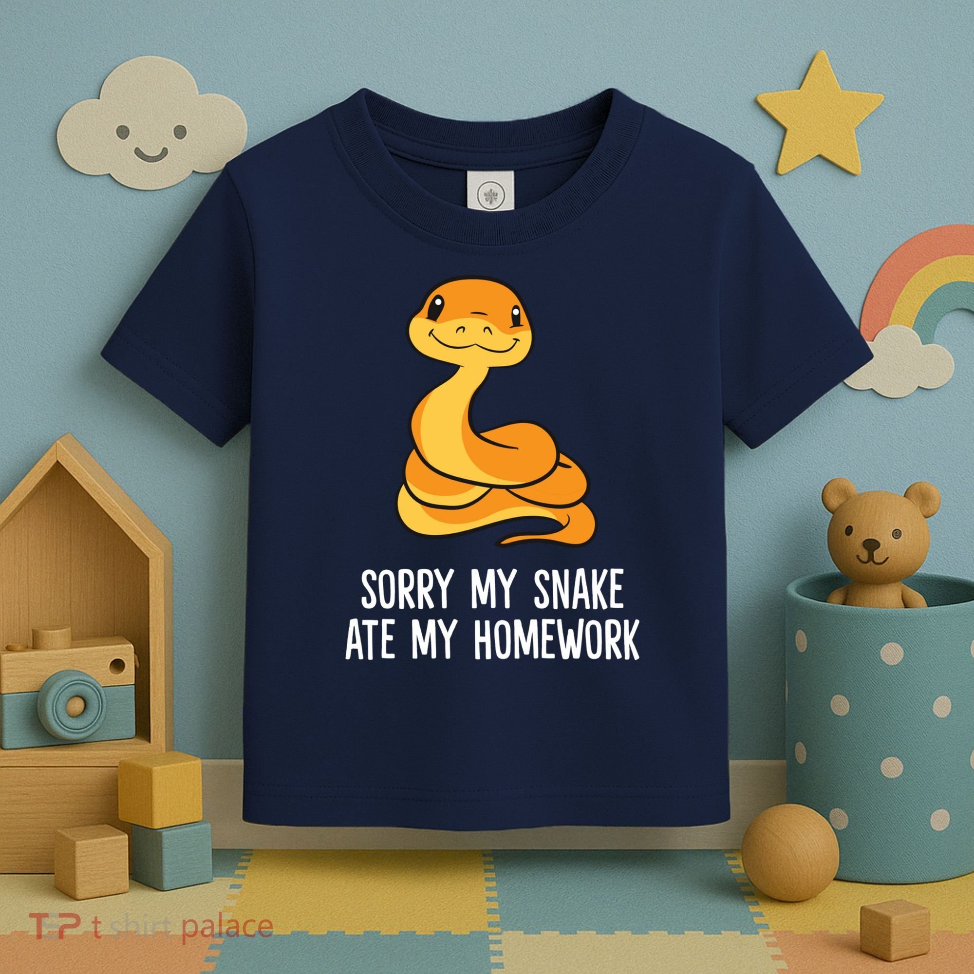 Snake Pet School Sorry, My Snake Ate Homework Toddler T-Shirt