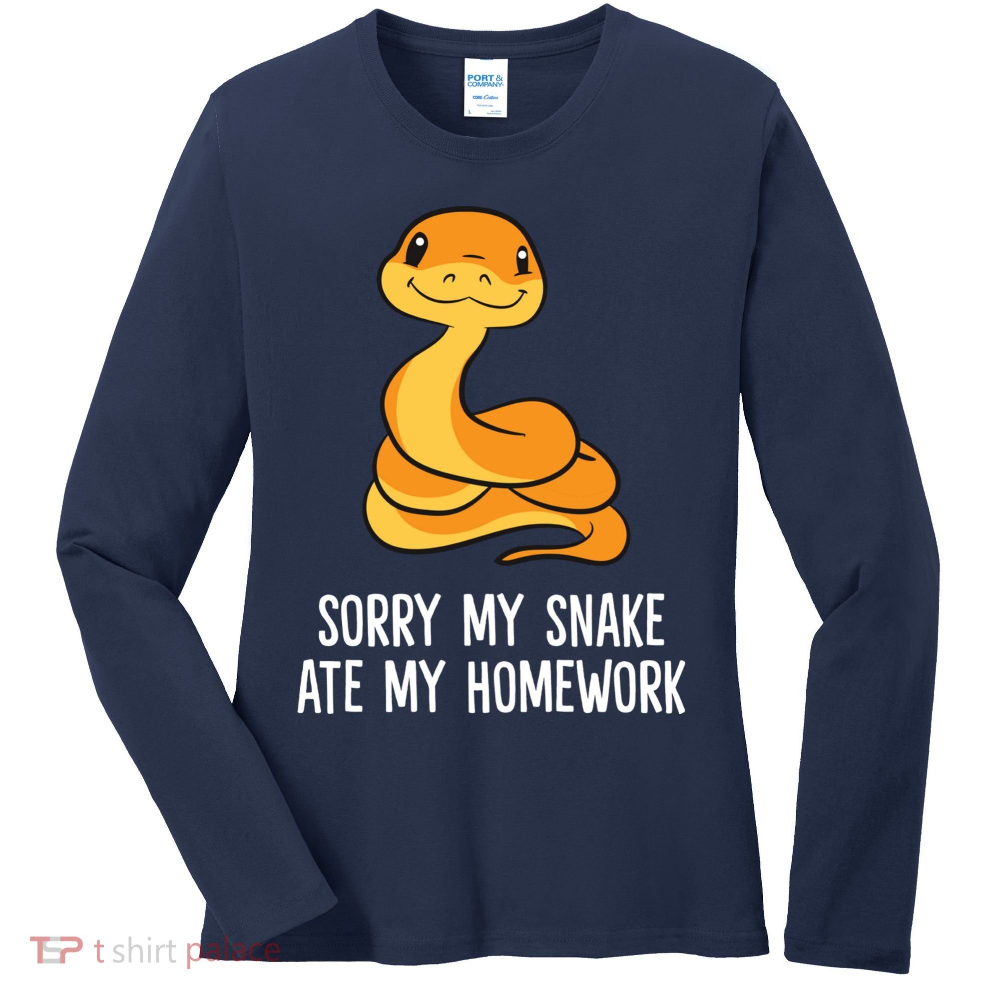 Snake Pet School Sorry, My Snake Ate Homework Women's Long Sleeve Shirt