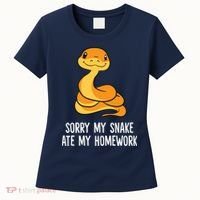 Snake Pet School Sorry, My Snake Ate Homework Women's T-Shirt thumb 0