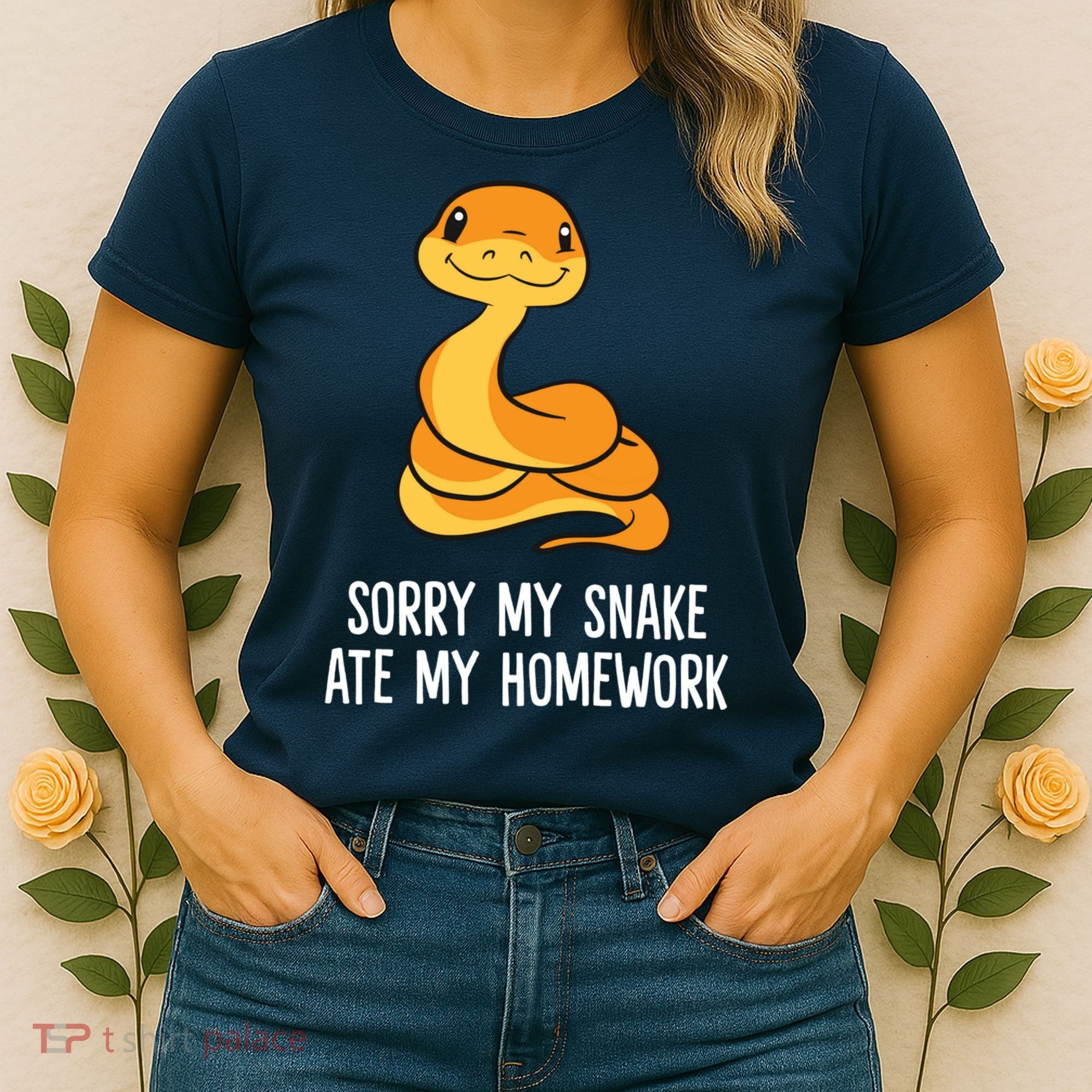 Snake Pet School Sorry, My Snake Ate Homework Women's T-Shirt