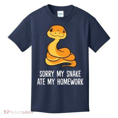 Snake Pet School Sorry, My Snake Ate Homework Kids T-Shirt