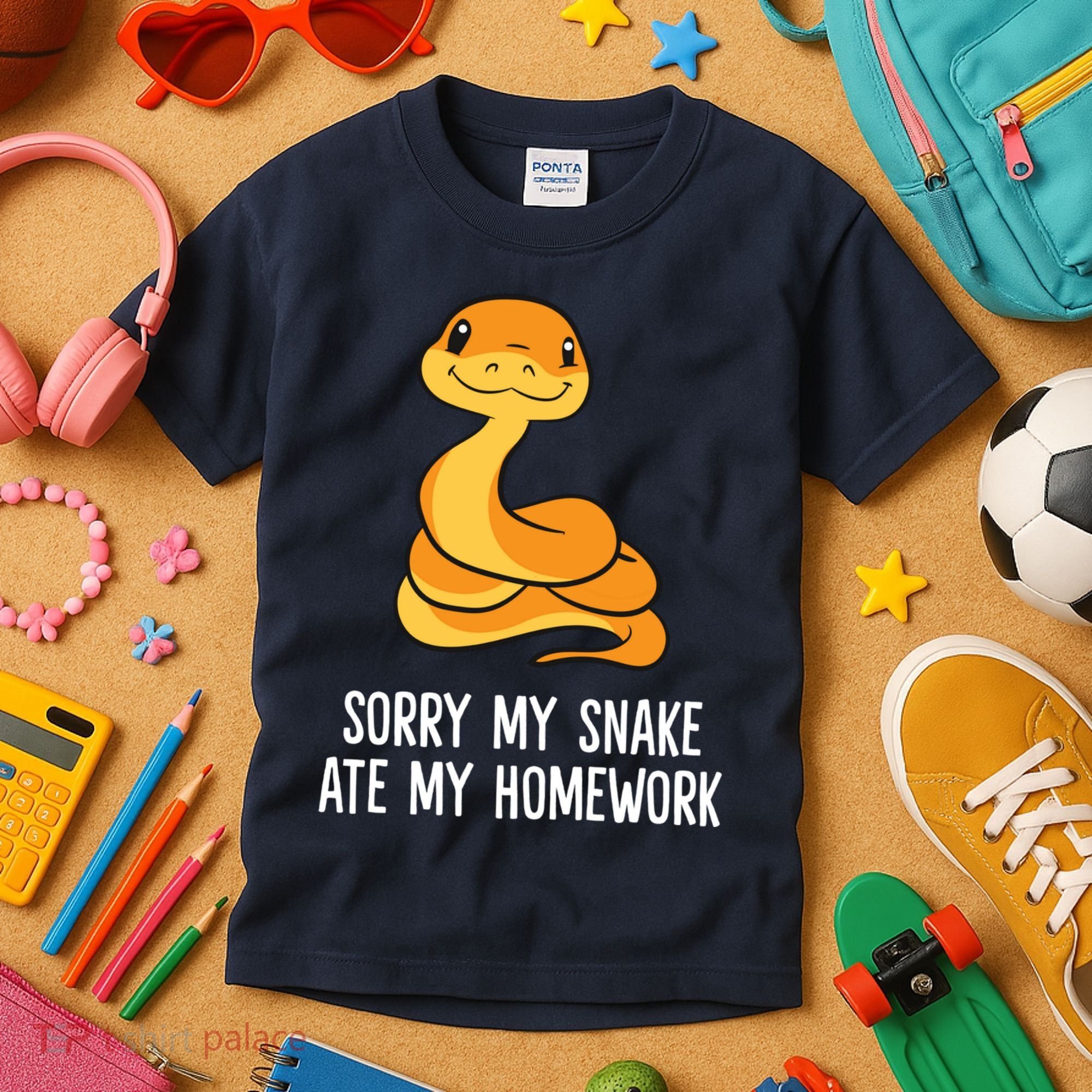 Snake Pet School Sorry, My Snake Ate Homework Kids T-Shirt