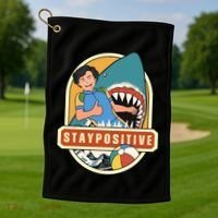 Stay Positive Golf Towel thumb 1