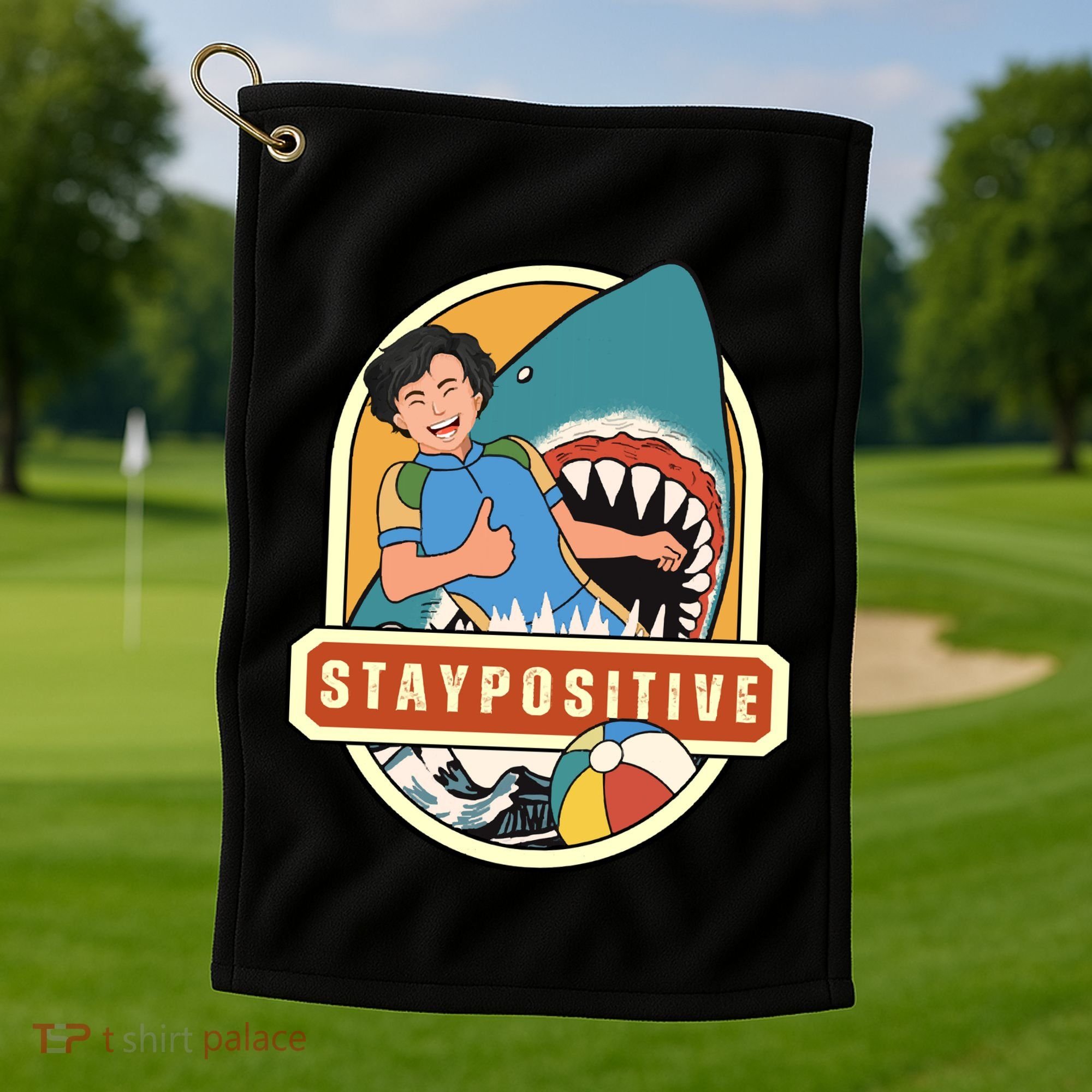 Stay Positive Golf Towel