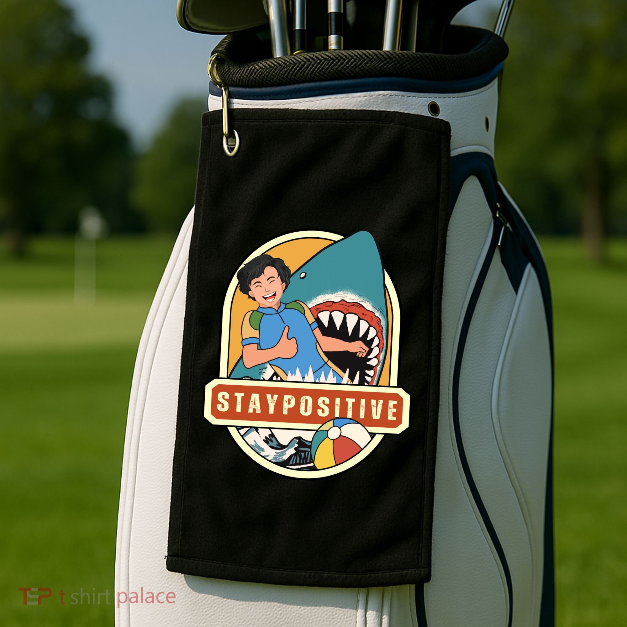 Stay Positive Golf Towel