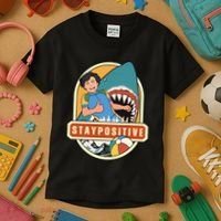Stay Positive Kids T-Shirt thumb 3
