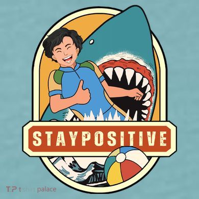 Stay Positive Sueded Cloud Jersey T-Shirt