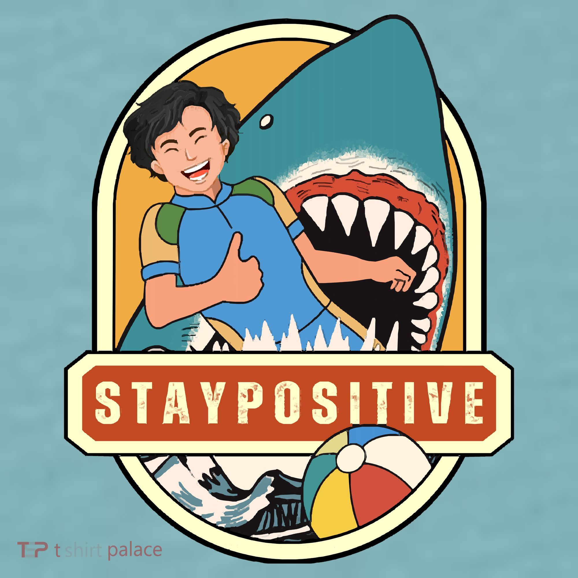 Stay Positive Sueded Cloud Jersey T-Shirt