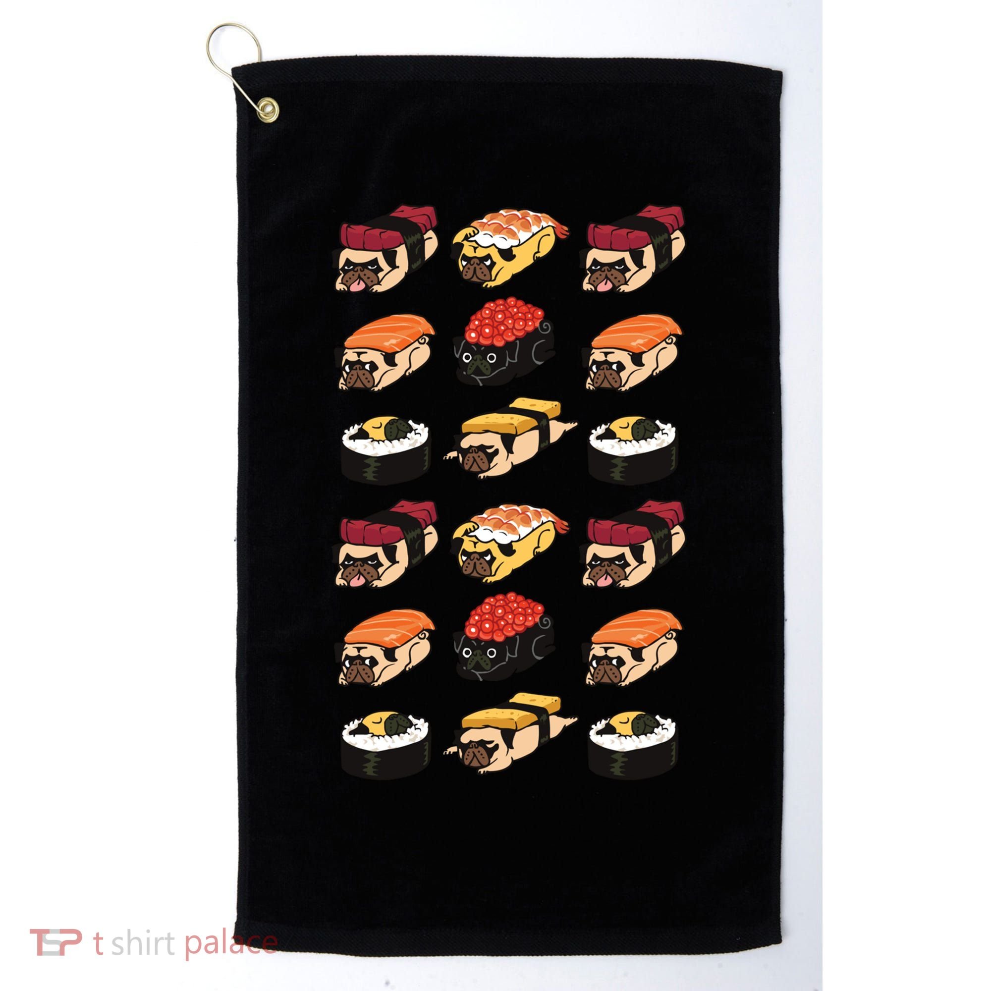 Sushi Pug Golf Towel