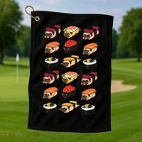 Sushi Pug Golf Towel thumb 1