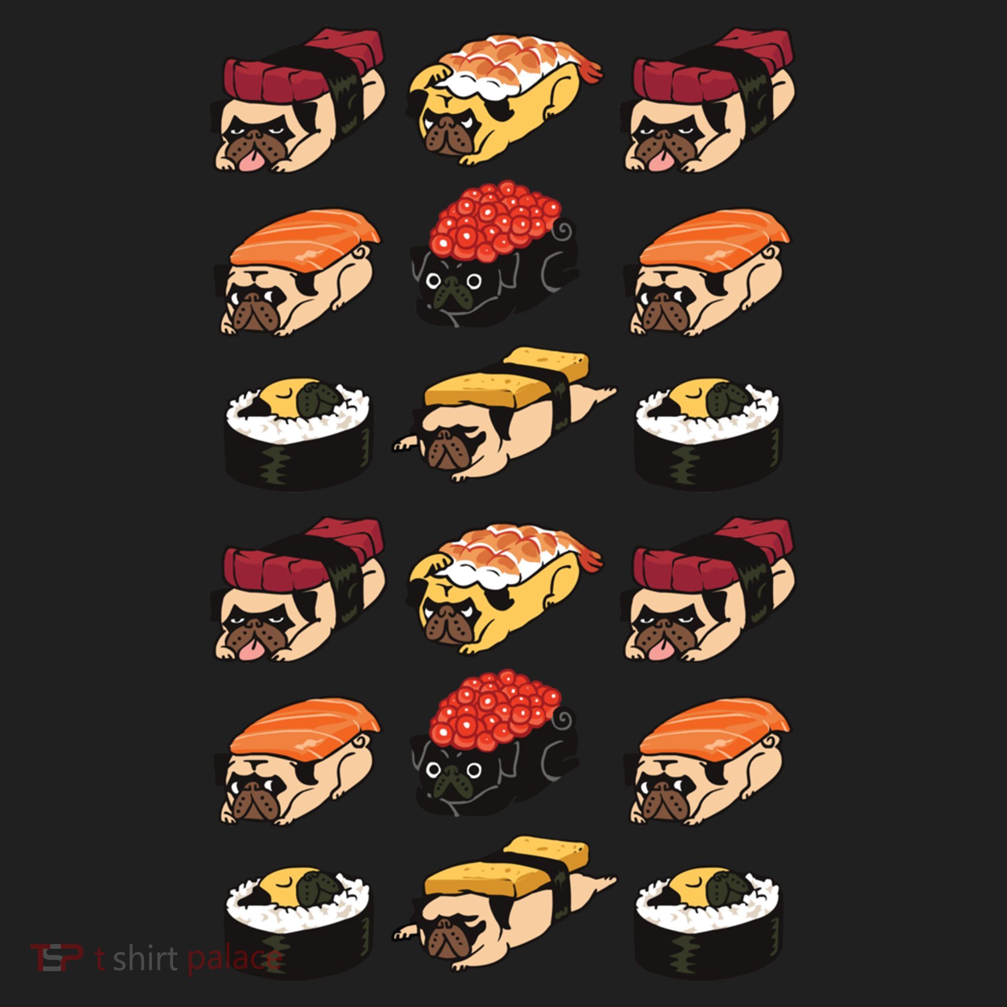 Sushi Pug Golf Towel
