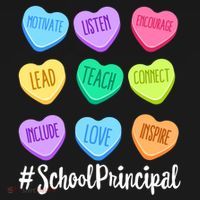 School Principal Staff Valentine's Day Pastel Candy Heart Gift Bucket Hat thumb 4
