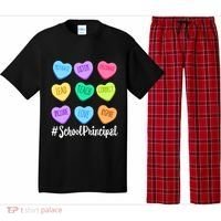 School Principal Staff Valentine's Day Pastel Candy Heart Gift Pajama Set thumb 0