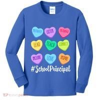 School Principal Staff Valentine's Day Pastel Candy Heart Gift Kids Long Sleeve Shirt thumb 0
