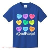 School Principal Staff Valentine's Day Pastel Candy Heart Gift Kids T-Shirt thumb 0