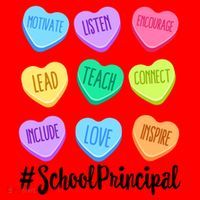 School Principal Staff Valentine's Day Pastel Candy Heart Gift Santa Hat thumb 1