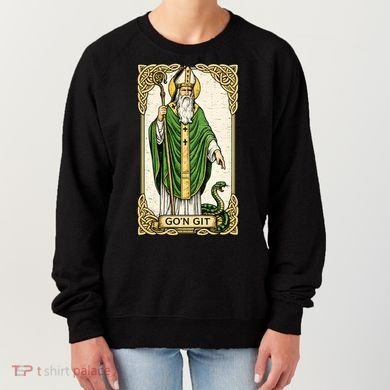St Patrick Snake Gon Git Card Saint Pattys Vintage Women's Sweatshirt