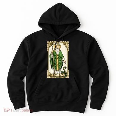 St Patrick Snake Gon Git Card Saint Pattys Vintage Hoodie