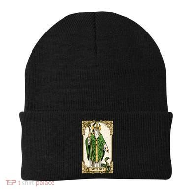 St Patrick Snake Gon Git Card Saint Pattys Vintage Beanie