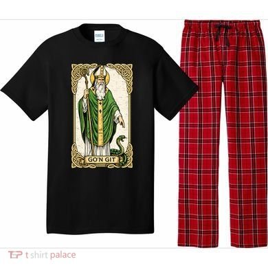 St Patrick Snake Gon Git Card Saint Pattys Vintage Pajama Set