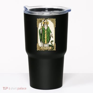 St Patrick Snake Gon Git Card Saint Pattys Vintage Tumbler