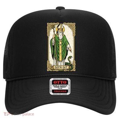 St Patrick Snake Gon Git Card Saint Pattys Vintage Hat