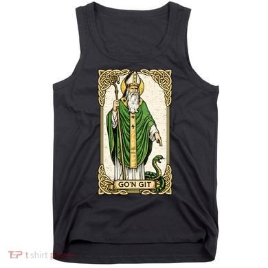St Patrick Snake Gon Git Card Saint Pattys Vintage Tank Top