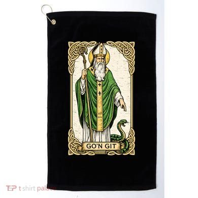 St Patrick Snake Gon Git Card Saint Pattys Vintage Golf Towel