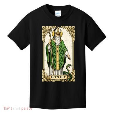 St Patrick Snake Gon Git Card Saint Pattys Vintage Kids T-Shirt
